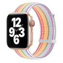 Hook and Loop Fastener Dual Section Watch Band For Apple Watch Series 7 41mm / 6&SE&5&4 40mm / 3&2&1 38mm(Seven Colorful)