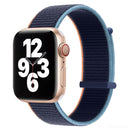 Hook and Loop Fastener Dual Section Watch Band For Apple Watch Series 7 41mm / 6&SE&5&4 40mm / 3&2&1 38mm(Dark Navy Blue)