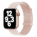 Hook and Loop Fastener Dual Section Watch Band For Apple Watch Series 7 41mm / 6&SE&5&4 40mm / 3&2&1 38mm(Pearl Pink)