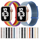 Hook and Loop Fastener Dual Section Watch Band For Apple Watch Series 7 41mm / 6&SE&5&4 40mm / 3&2&1 38mm(Rainbow Colors)