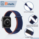 Hook and Loop Fastener Dual Section Watch Band For Apple Watch Series 7 41mm / 6&SE&5&4 40mm / 3&2&1 38mm(Rainbow Colors)