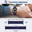 Hook and Loop Fastener Dual Section Watch Band For Apple Watch Series 7 41mm / 6&SE&5&4 40mm / 3&2&1 38mm(Black)