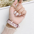 Small Slim Ethnic Leather Wrist Strap Watch Band For Apple Watch Series 7 41mm / 6&SE&5&4 40mm / 3&2&1 38mm(Pink)