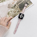 Small Slim Ethnic Leather Wrist Strap Watch Band For Apple Watch Series 7 45mm / 6&SE&5&4 44mm / 3&2&1 42mm(Pink)