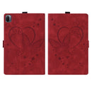 For Xiaomi Pad 5 / Pad 5 Pro Love Butterfly Pattern Horizontal Flip Leather Case with Holder & Sleep / Wake-up Function(Red)