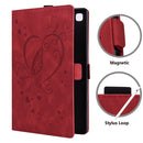 For Xiaomi Pad 5 / Pad 5 Pro Love Butterfly Pattern Horizontal Flip Leather Case with Holder & Sleep / Wake-up Function(Red)