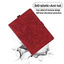 For Xiaomi Pad 5 / Pad 5 Pro Love Butterfly Pattern Horizontal Flip Leather Case with Holder & Sleep / Wake-up Function(Red)