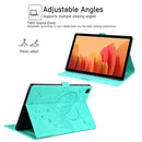For Xiaomi Pad 5 / Pad 5 Pro Love Butterfly Pattern Horizontal Flip Leather Case with Holder & Sleep / Wake-up Function(Mint Green)