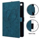 For Xiaomi Pad 5 / Pad 5 Pro Love Butterfly Pattern Horizontal Flip Leather Case with Holder & Sleep / Wake-up Function(Blue)