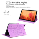 For Xiaomi Pad 5 / Pad 5 Pro Love Butterfly Pattern Horizontal Flip Leather Case with Holder & Sleep / Wake-up Function(Purple)