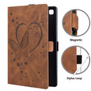For Xiaomi Pad 5 / Pad 5 Pro Love Butterfly Pattern Horizontal Flip Leather Case with Holder & Sleep / Wake-up Function(Brown)