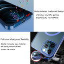 Straight Side Laser Plating Full Coverage Clear TPU Shockproof Magsafe Case For iPhone 13 Pro(Gold)