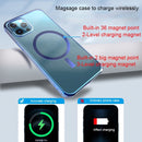 Straight Side Laser Plating Full Coverage Clear TPU Shockproof Magsafe Case For iPhone 13 Pro Max(Graphite Black)