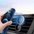 W34 Inverted Gourd-shaped Magnetic Car Wireless Charger Mobile Phone Holder(Black)