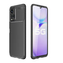 For vivo Y33S Carbon Fiber Texture Shockproof TPU Case(Black)
