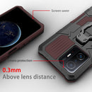 For Xiaomi Mi 11T / 11T Pro Armor Warrior Shockproof PC + TPU Protective Case(Brown)