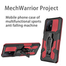 For Xiaomi Mi 11T / 11T Pro Armor Warrior Shockproof PC + TPU Protective Case(Red)