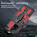 For Xiaomi Mi 11T / 11T Pro Armor Warrior Shockproof PC + TPU Protective Case(Red)