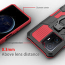 For Xiaomi Mi 11T / 11T Pro Armor Warrior Shockproof PC + TPU Protective Case(Red)