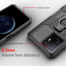 For Xiaomi Mi 11T / 11T Pro Armor Warrior Shockproof PC + TPU Protective Case(Grey)