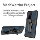 For Xiaomi Mi 11T / 11T Pro Armor Warrior Shockproof PC + TPU Protective Case(Blue)