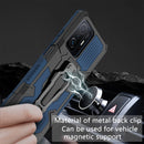 For Xiaomi Mi 11T / 11T Pro Armor Warrior Shockproof PC + TPU Protective Case(Blue)
