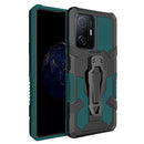 For Xiaomi Mi 11T / 11T Pro Armor Warrior Shockproof PC + TPU Protective Case(Green)