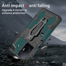 For Xiaomi Mi 11T / 11T Pro Armor Warrior Shockproof PC + TPU Protective Case(Green)