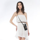 Fashion Buckle Protective Case with Holder & Card Slot & Wallet & Lanyard For iPhone 13(Black)