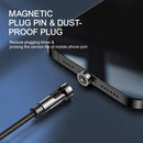 JOYROOM S-1224X2 1.2m 2.4A USB to 8 Pin + USB-C / Type-C + Micro USB Rotatable Magnetic Charging Cable(Black)