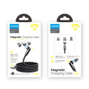 JOYROOM S-1224X2 1.2m 2.4A USB to 8 Pin + USB-C / Type-C + Micro USB Rotatable Magnetic Charging Cable(Black)
