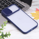 Sliding Camera Cover Design TPU Protective Case For iPhone 13 Pro Max(Sapphire Blue)