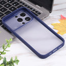 Sliding Camera Cover Design TPU Protective Case For iPhone 13 Pro Max(Sapphire Blue)