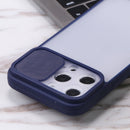 Sliding Camera Cover Design TPU Protective Case For iPhone 13 Pro Max(Sapphire Blue)