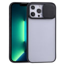 Sliding Camera Cover Design TPU Protective Case For iPhone 13 Pro Max(Black)