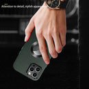 Nappa Texture Leather Back Cover Shockproof Case For iPhone 13 Pro(Brown)