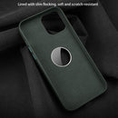 Nappa Texture Leather Back Cover Shockproof Case For iPhone 13 Pro(Brown)