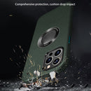 Nappa Texture Leather Back Cover Shockproof Case For iPhone 13 Pro(Brown)