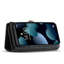 CaseMe-018 Detachable Multifunctional Horizontal Flip Leather Case with Card Slot & Holder & Zipper Wallet & Photo Frame For iPhone 13 Pro(Black)