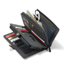 CaseMe-018 Detachable Multifunctional Horizontal Flip Leather Case with Card Slot & Holder & Zipper Wallet & Photo Frame For iPhone 13 Pro(Black)