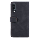 For Samsung Galaxy A70 Reverse Buckle Horizontal Flip PU Leather Case with Holder & Card Slot & Wallet(Black)