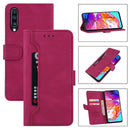 For Samsung Galaxy A70 Reverse Buckle Horizontal Flip PU Leather Case with Holder & Card Slot & Wallet(Wine Red)