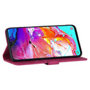 For Samsung Galaxy A70 Reverse Buckle Horizontal Flip PU Leather Case with Holder & Card Slot & Wallet(Wine Red)
