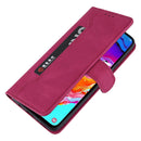 For Samsung Galaxy A70 Reverse Buckle Horizontal Flip PU Leather Case with Holder & Card Slot & Wallet(Wine Red)