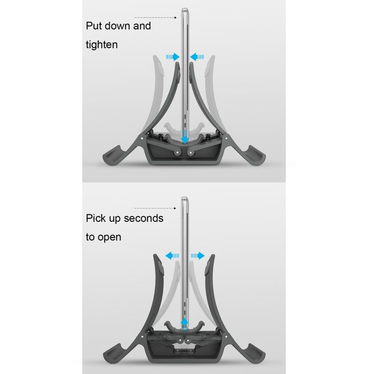 MOMAX KH7E Laptop Desktop Storage Bracket Holder(Grey)