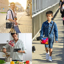 360 Degree Rotation Contrast Color Shockproof Silicone + PC Tablet Case with Holder & Hand Grip Strap & Shoulder Strap For iPad mini 6(Black)
