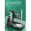0W01 4 in 1 Multi-function Foldable Fast Charging Wireless Charger Stand for iPhone & Apple Pencil & iWatch & AirPods(White)