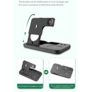 0W01 4 in 1 Multi-function Foldable Fast Charging Wireless Charger Stand for iPhone & Apple Pencil & iWatch & AirPods(Black)