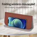 OJD-82 Multifunctional Foldable Wireless Charger Mouse Pad(Brown)