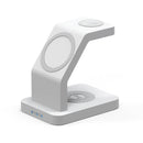 S6 3 In 1 Multi-function Magnetic Wireless Charger Stand for iPhone & iWatch & AirPods(White)